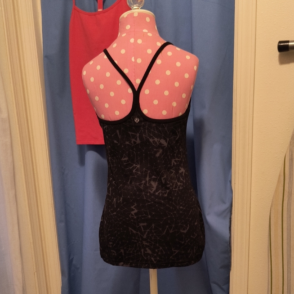 Black and Gray Racerback Tank Top